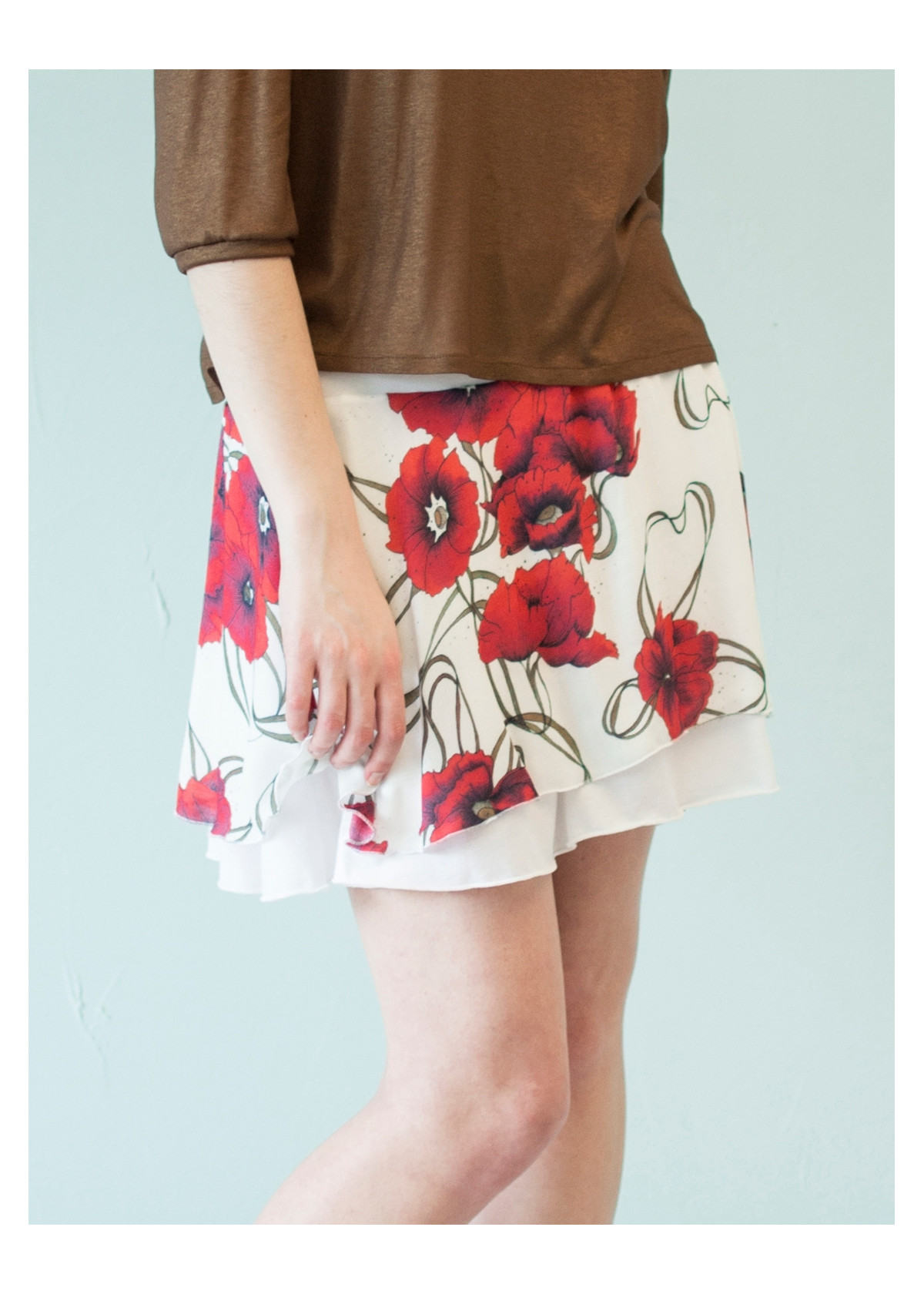 Jupe Skort Femme Bamboo Trading Company – Noir – Taille 14 – Motif Palmier