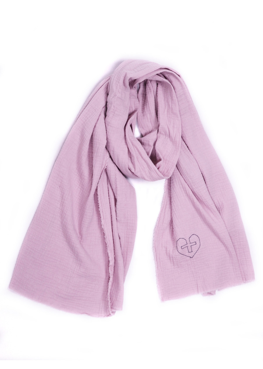 Grand foulard écharpe en coton bio de qualité. Chèche doux et chaud éco-responsable, écologique, vegan et made in France