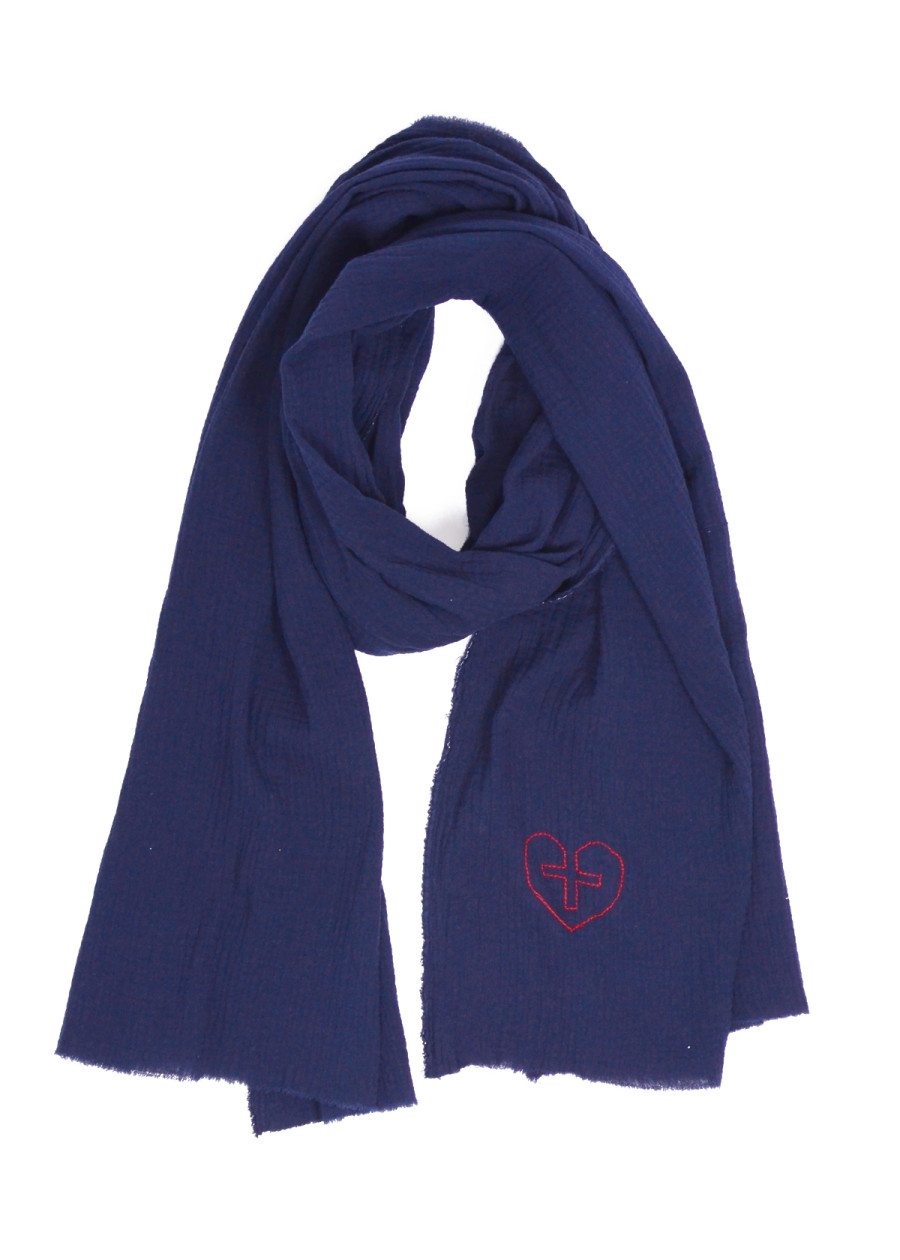 Grand foulard écharpe en coton bio de qualité. Chèche doux et chaud éco-responsable, écologique, vegan et made in France