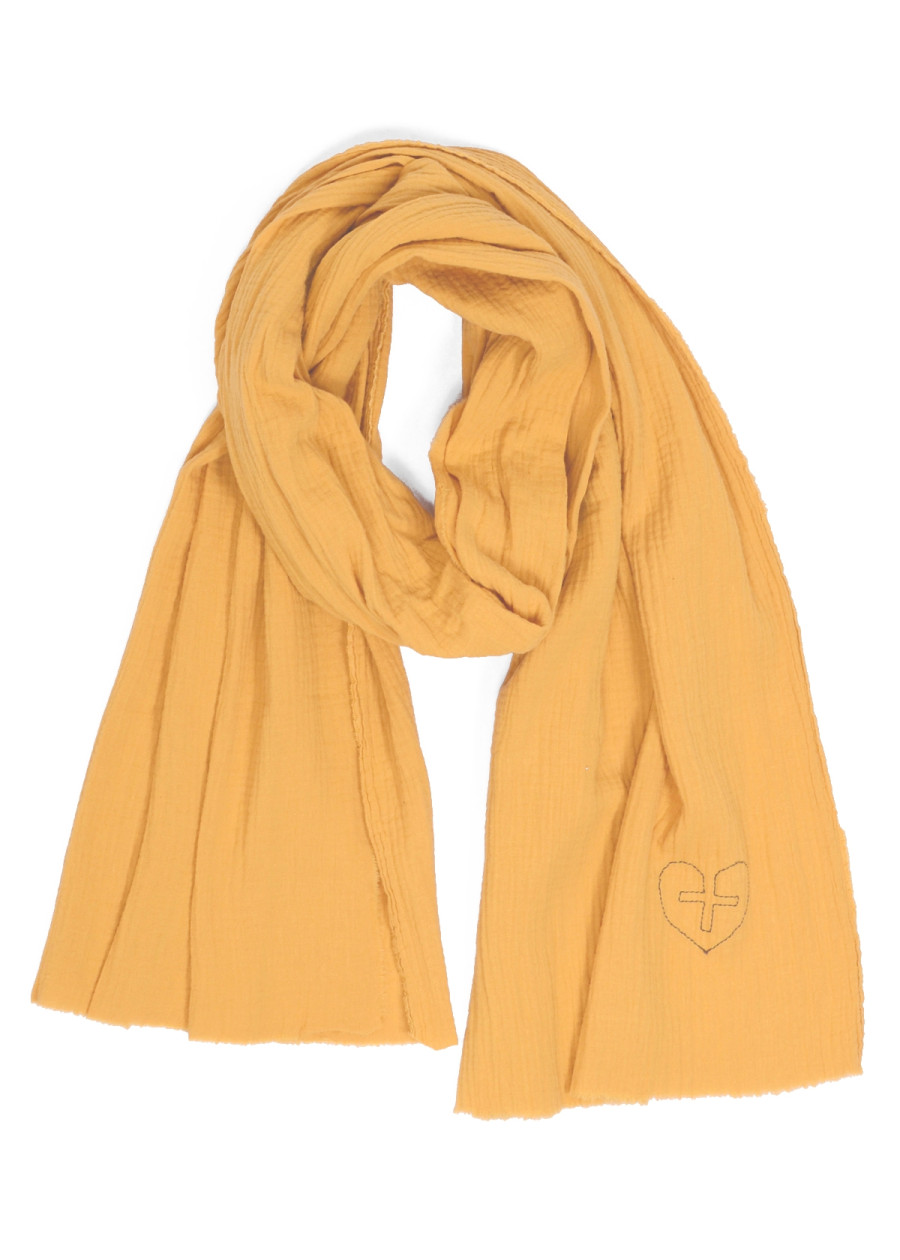 Grand foulard écharpe en coton bio de qualité. Chèche doux et chaud éco-responsable, écologique, vegan et made in France