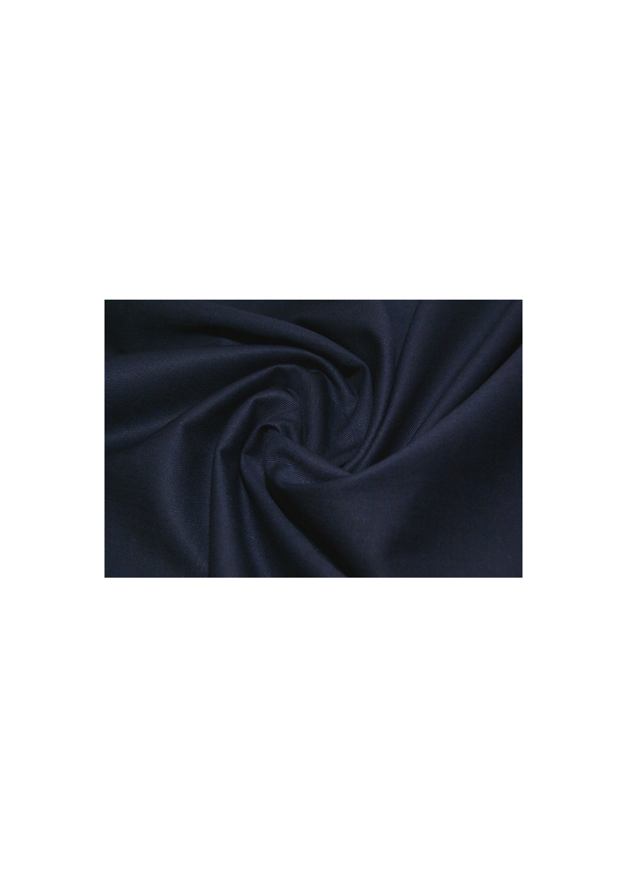 Pantalon tailleur ample en jean bio bleu marine stretch made in france