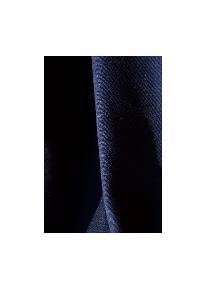 Pantalon tailleur ample en jean bio bleu marine stretch made in france