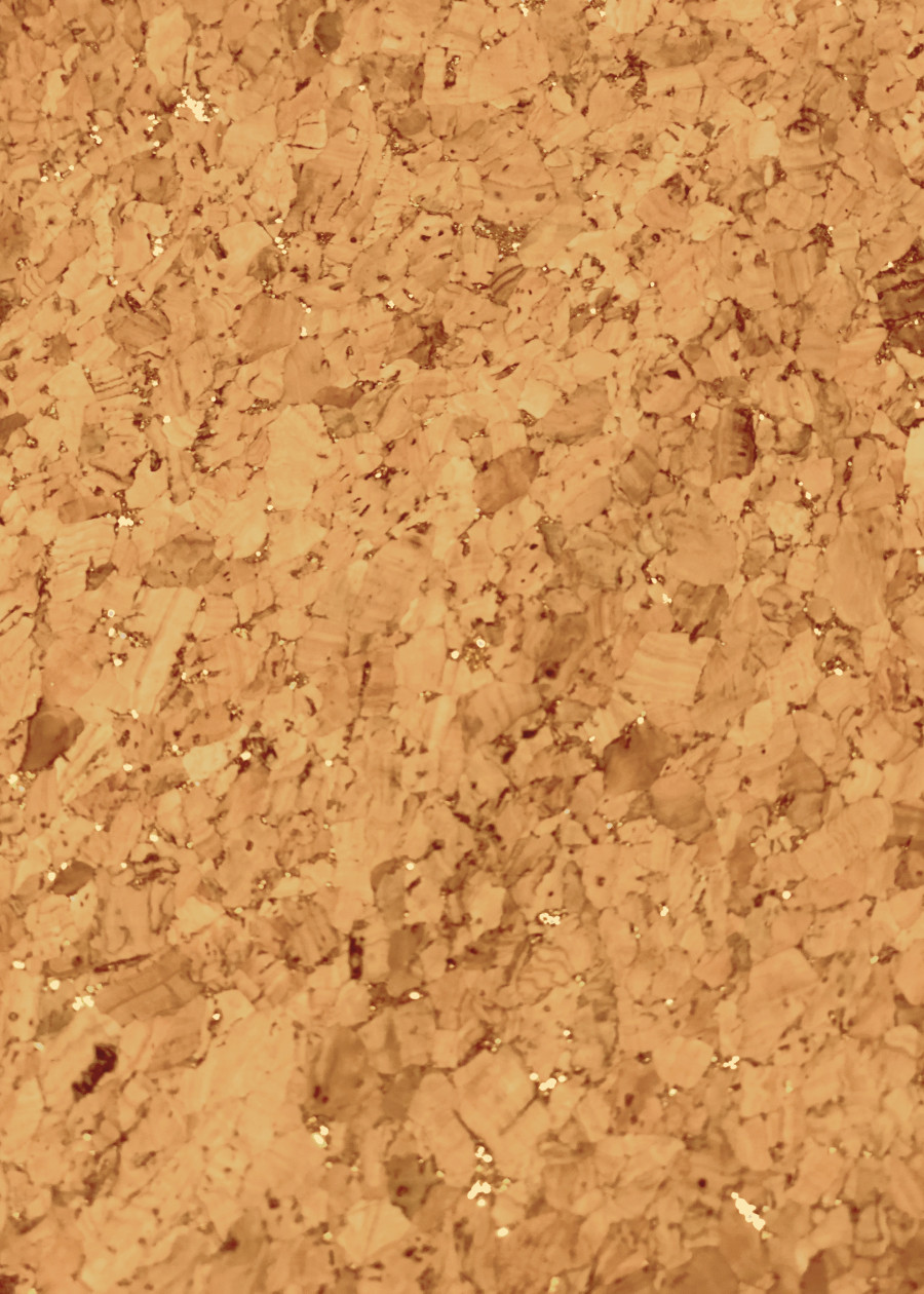 Porte monnaie demi-lune en cuir vegan de liège doré fabriqué en France