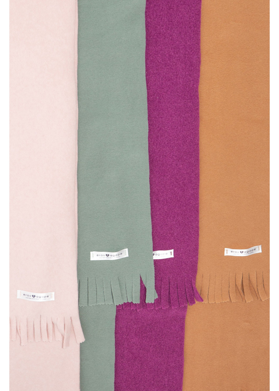 écharpe vegan en cachemire végétal de coton bio pastel made in France - Marque éthique éco-responsable pour femme