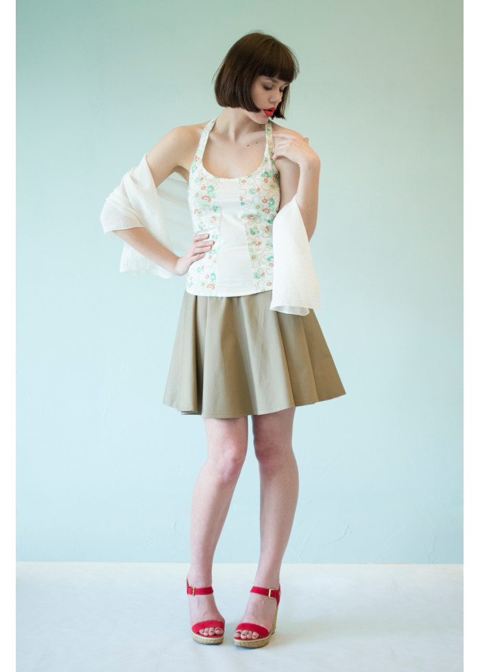 Foulard en étamine de coton bio blanc