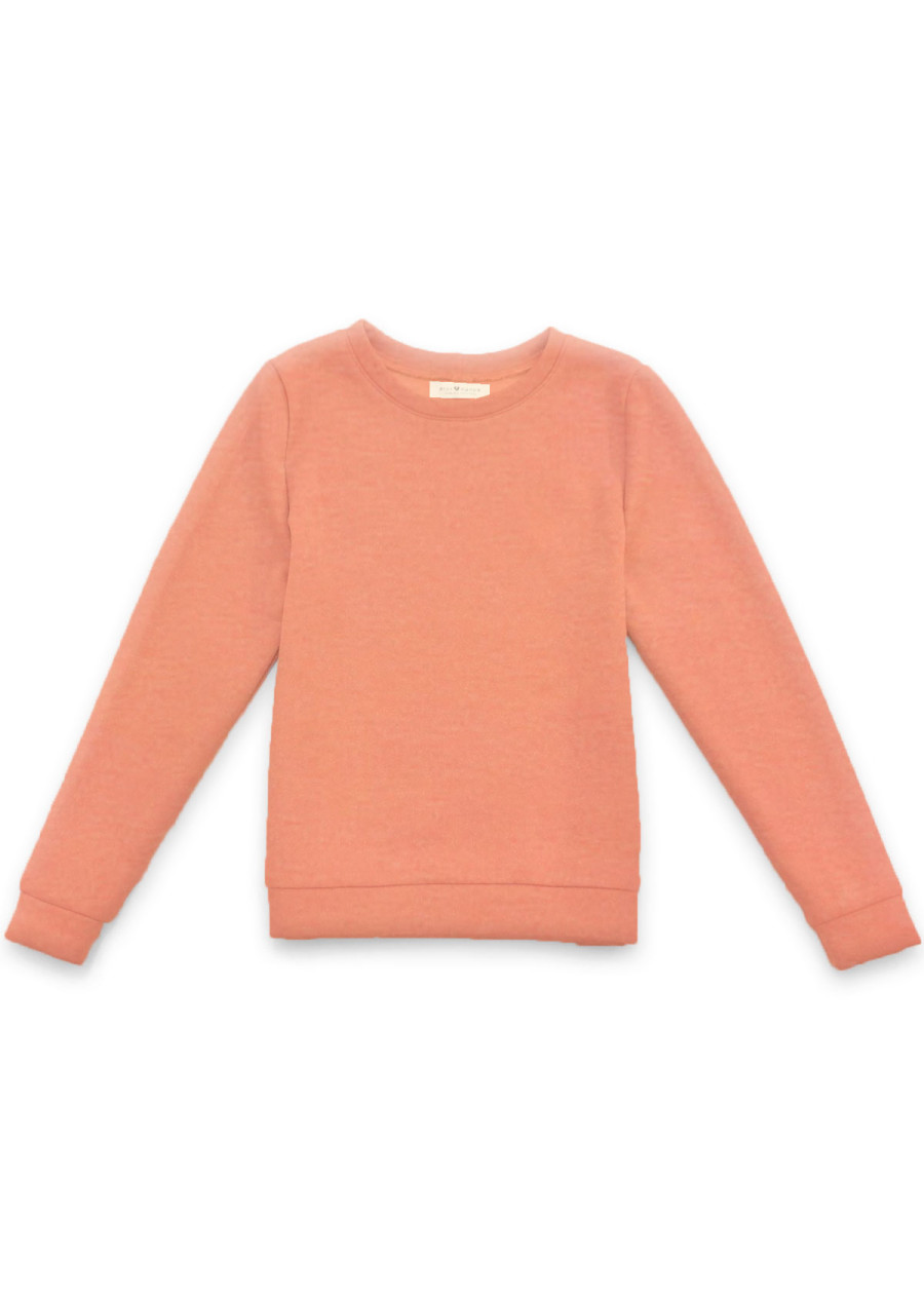 Pull vegan en coton bio GOTS rose blush de qualité très chaux écoresponsable marque engagée fabrication en France