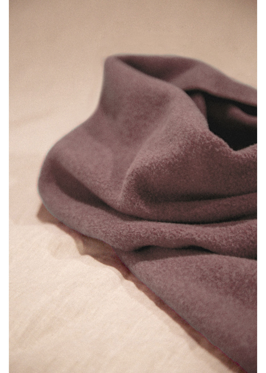 écharpe vegan en cachemire végétal de coton bio marron mocca made in France - Marque éthique éco-responsable pour femme