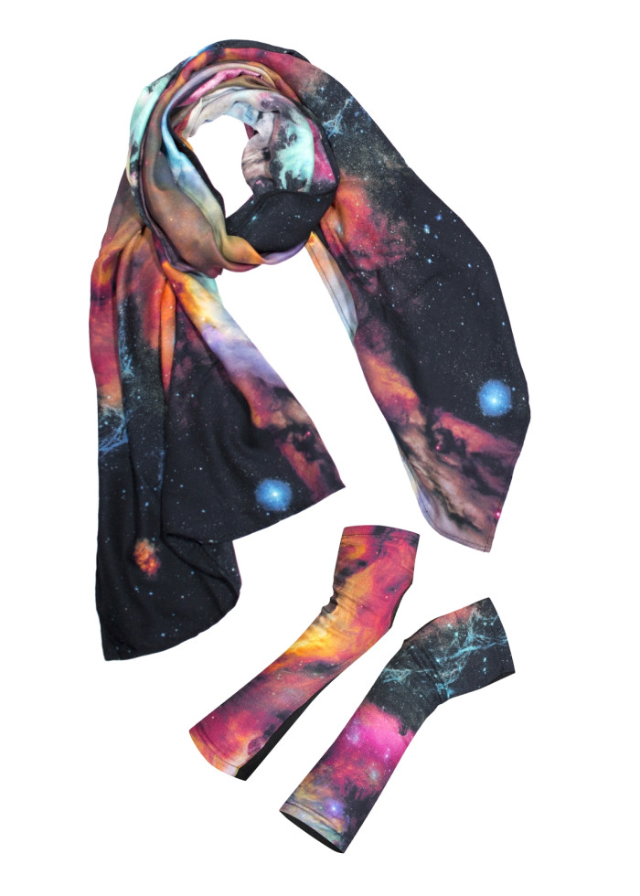 Foulard en crêpe de bambou galaxy - Accessoire de mode éthique