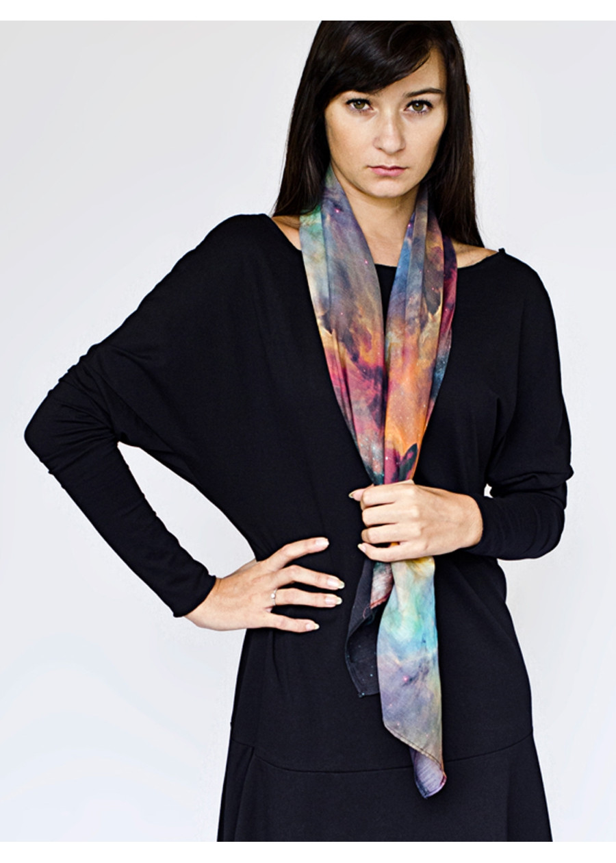 Foulard en crêpe de bambou galaxy - Accessoire de mode éthique