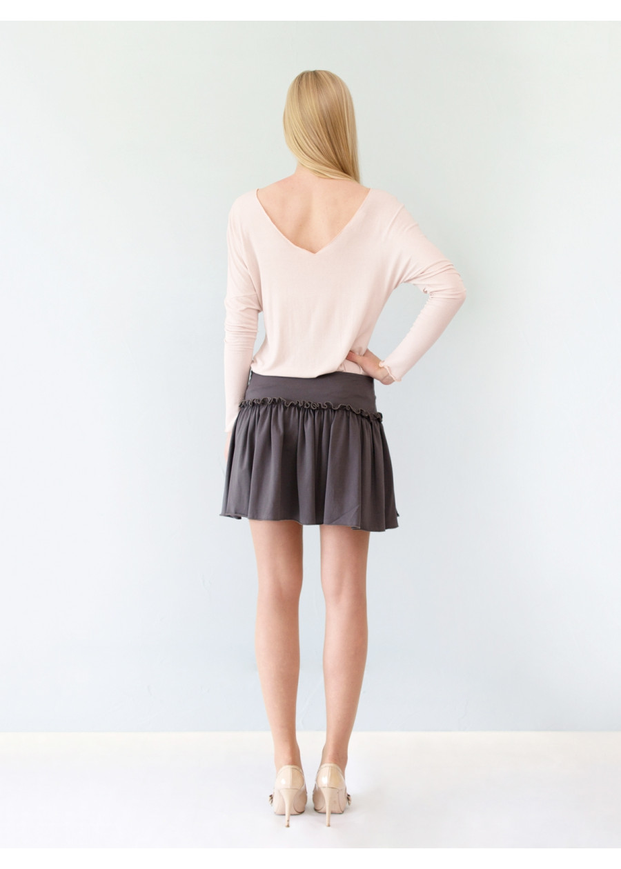 Top Athéna dos nu en jersey de bambou rose pâle nude