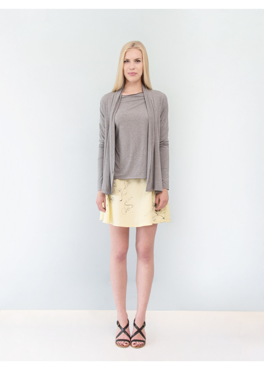 Top Athéna dos nu en jersey de modal gris chiné