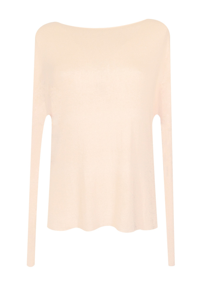 Top Athéna dos nu en jersey de bambou rose pâle nude