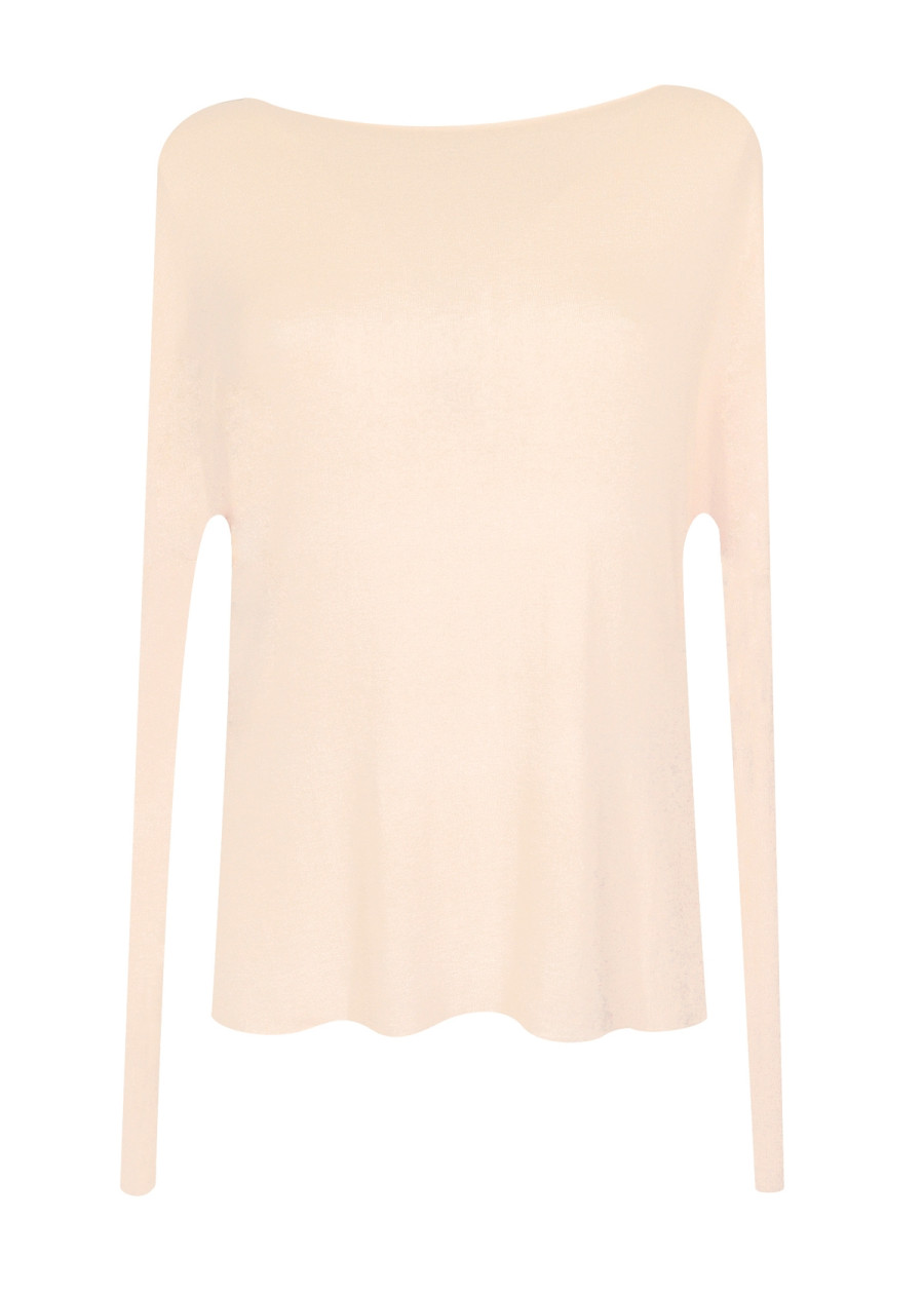 Top Athéna dos nu en jersey de bambou rose pâle nude
